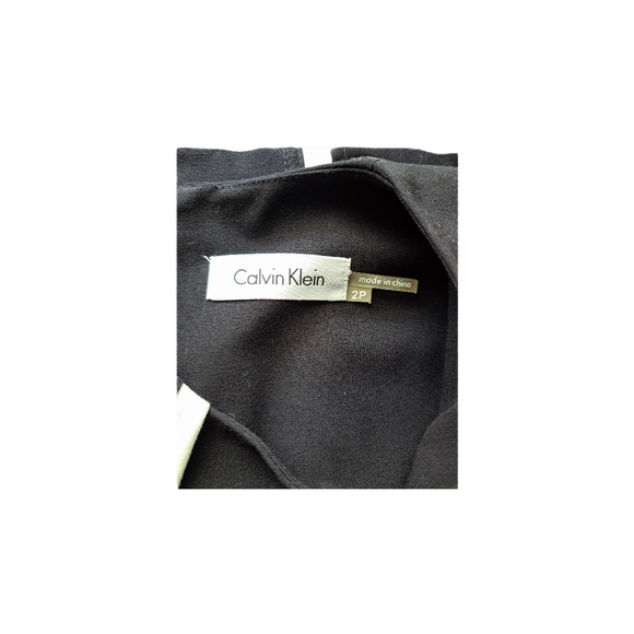 🔥Calvin Klein Black/White Sleevless Sheath Dress Size 2P NWT - Picture 8 of 12